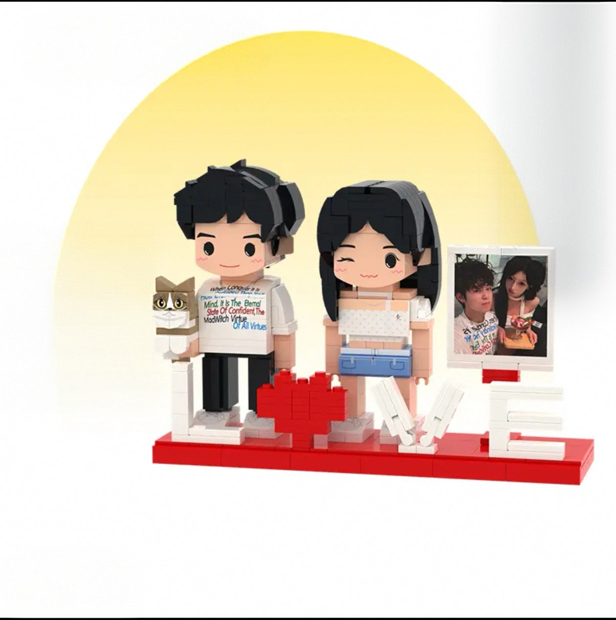 Custom Photo Brick Figurines - Handmade Keepsake Gift
