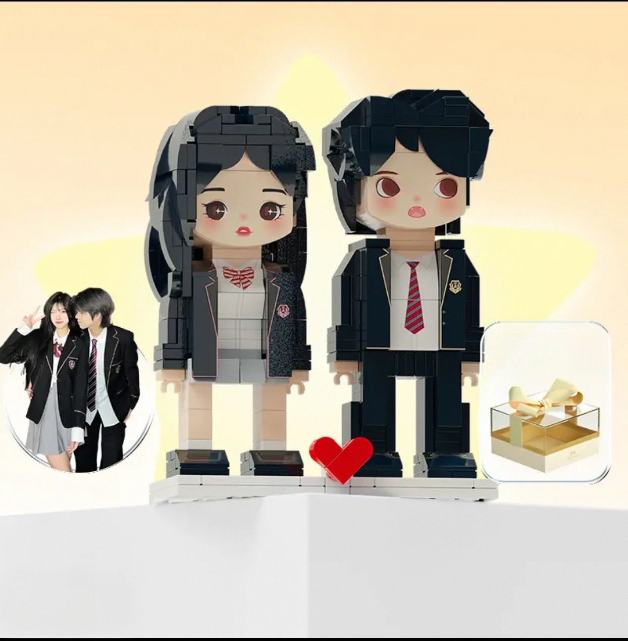 Custom Photo Brick Figurines - Handmade Keepsake Gift
