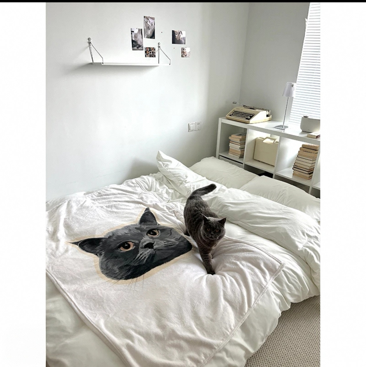 Custom Photo Pet Fleece Blanket - Soft Hypoallergenic Throw