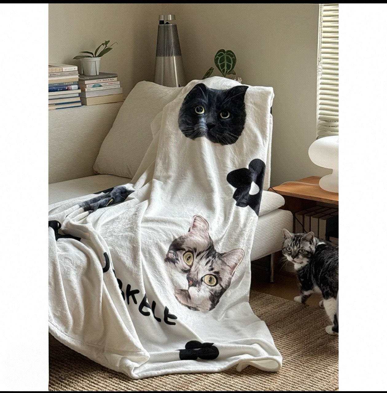Custom Photo Pet Fleece Blanket - Soft Hypoallergenic Throw