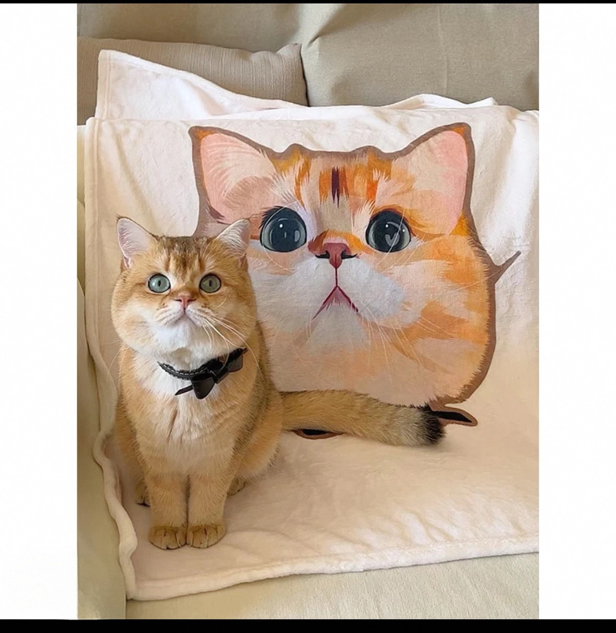 Custom Photo Pet Fleece Blanket - Soft Hypoallergenic Throw