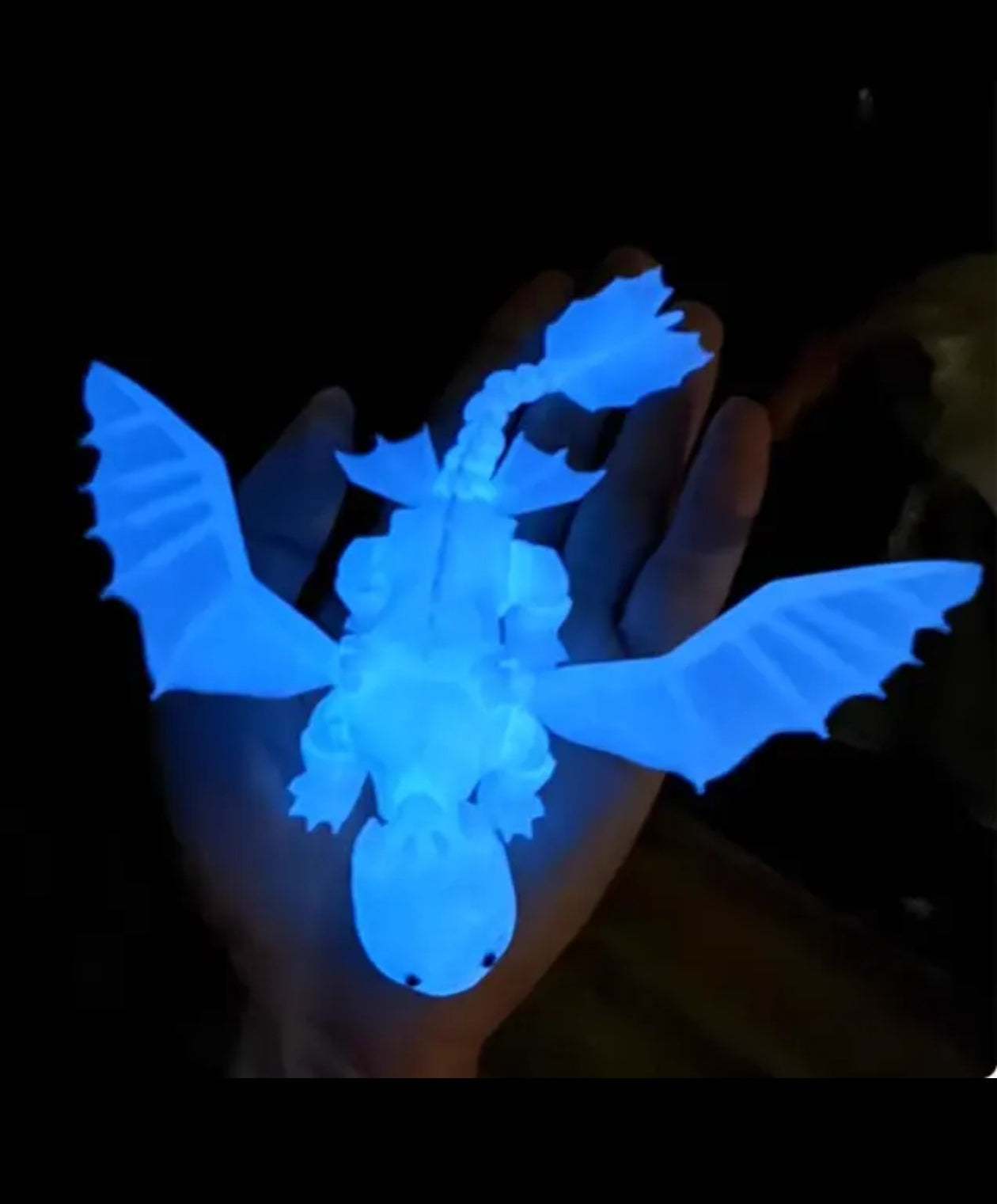 Poz Verilebilen Dişsiz Ejderha Figürü - 3D Baskılı Koleksiyonluk Model