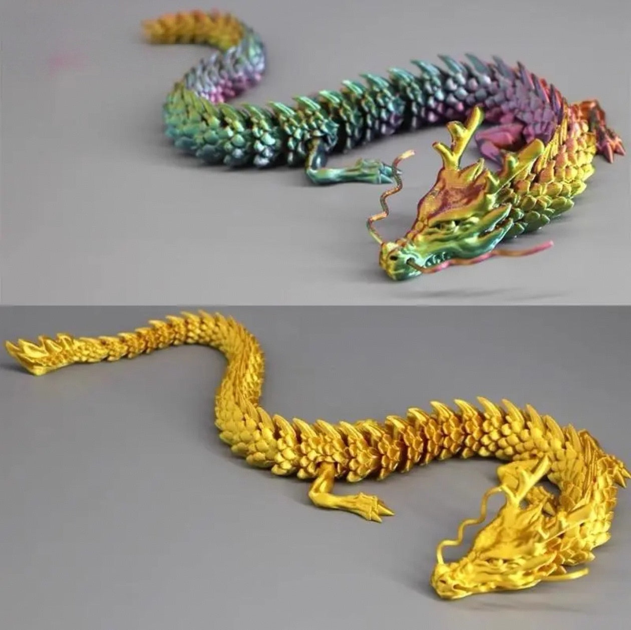 3D Printed Multi-Jointed China Dragon Collectible