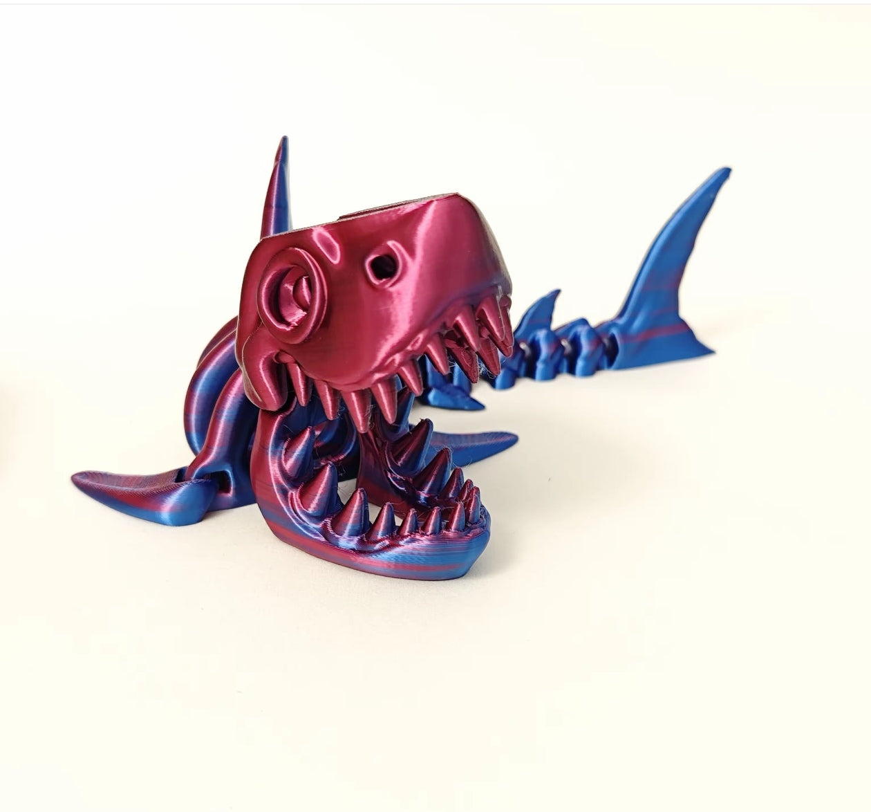 3D Printed Skeleton Shark - Full Body Articulated Creative Toy