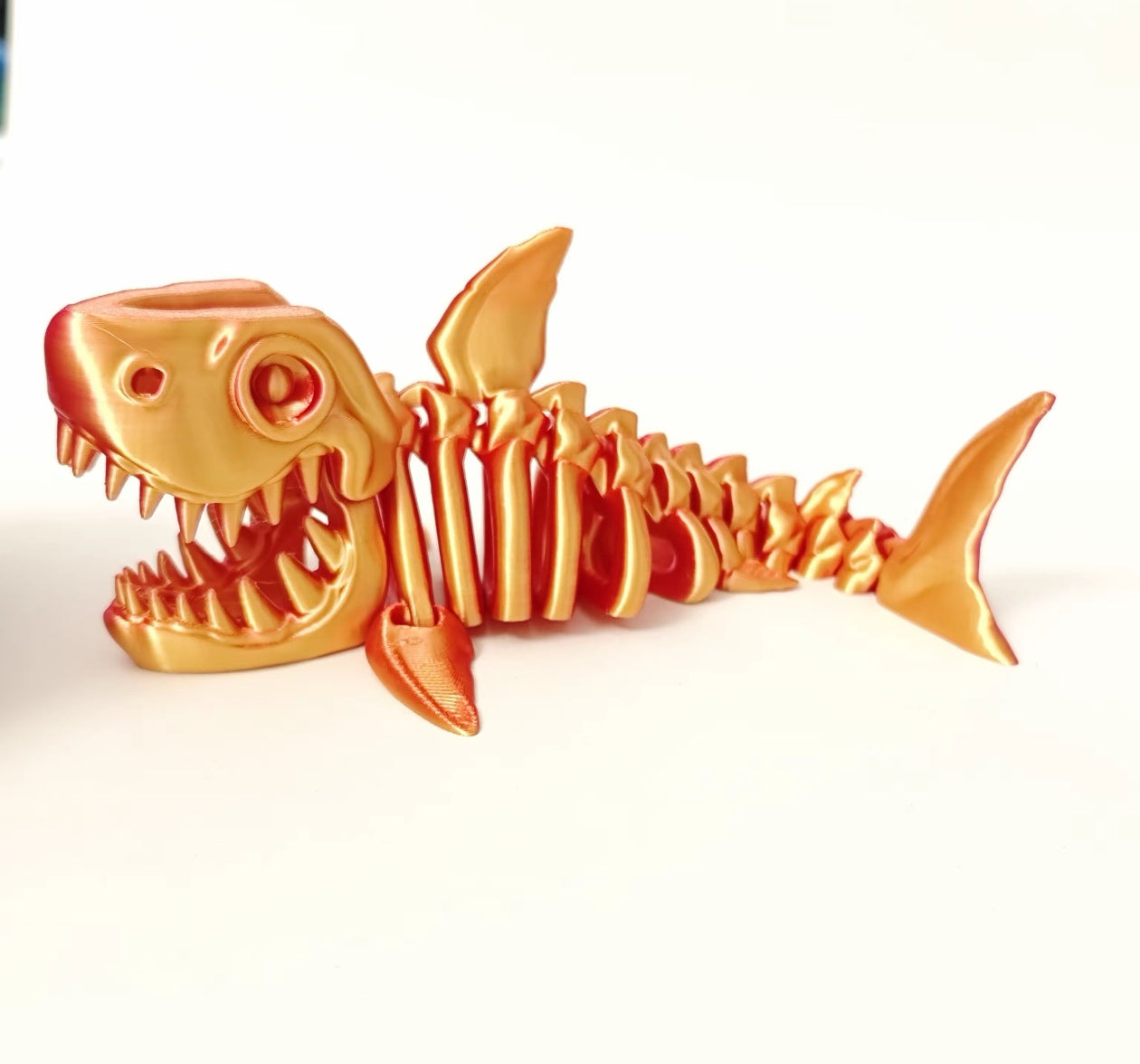 3D Printed Skeleton Shark - Full Body Articulated Creative Toy