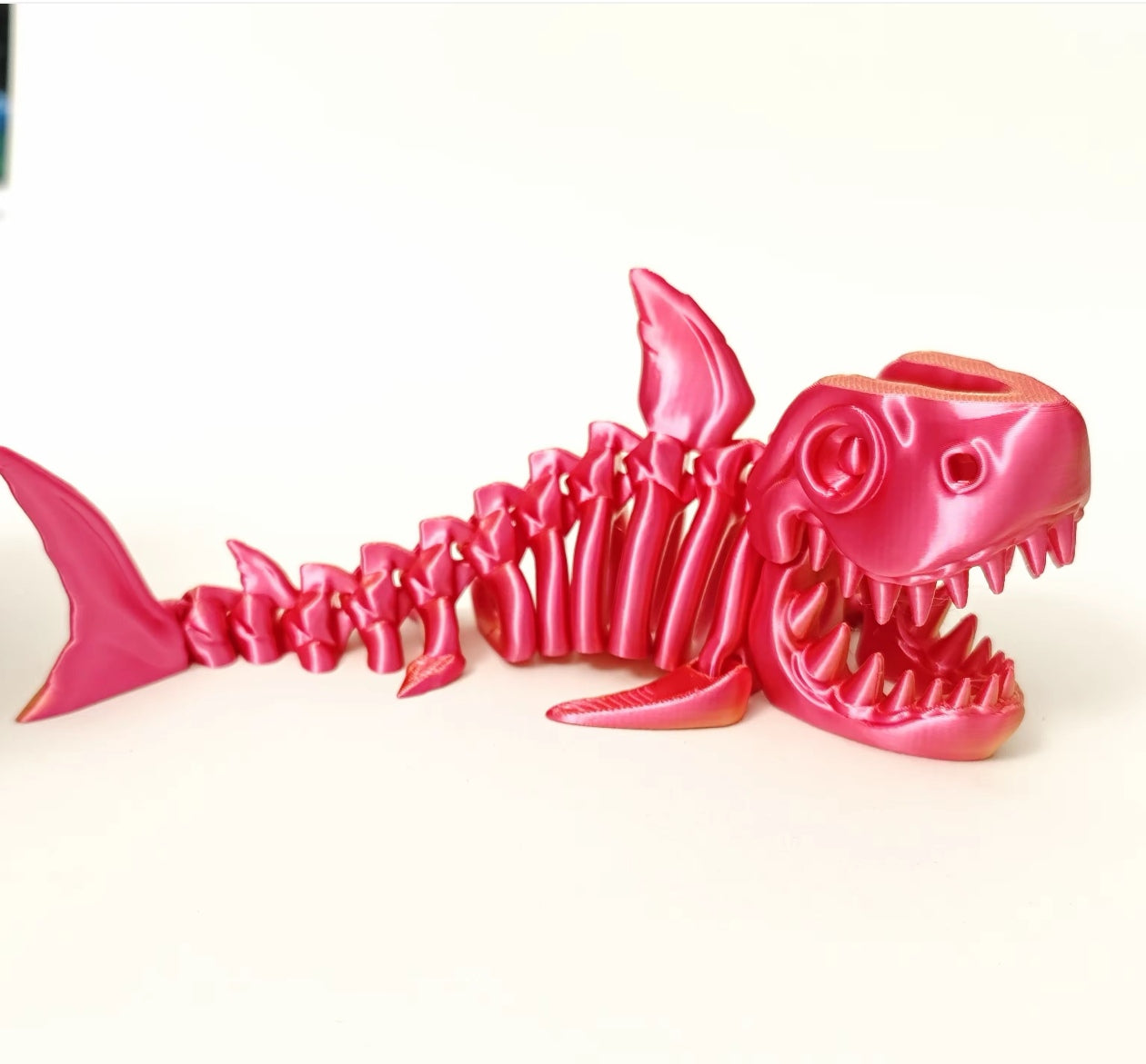 3D Printed Skeleton Shark - Full Body Articulated Creative Toy