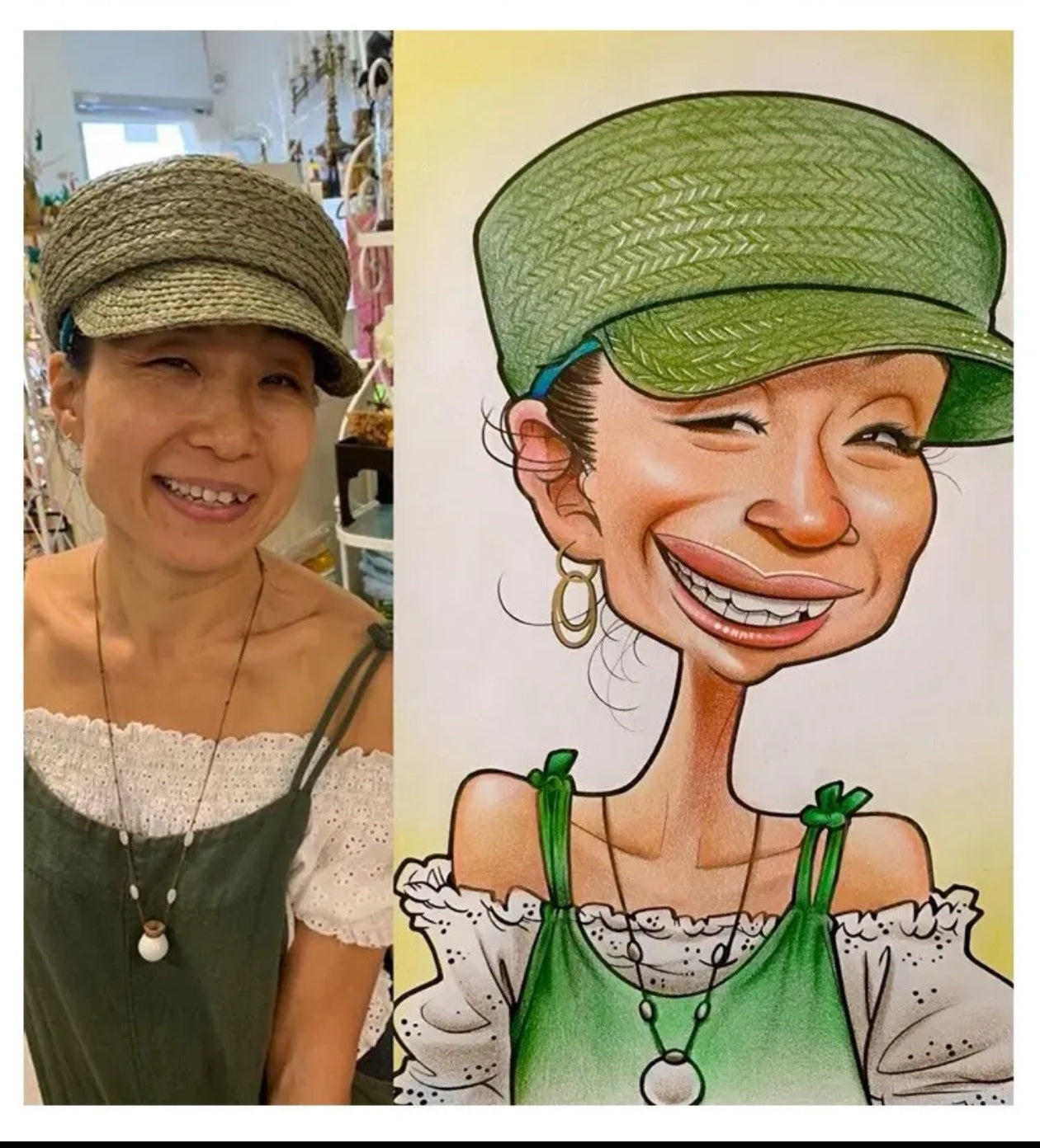 Custom Exaggerated Caricature Portraits - Hand-Drawn
