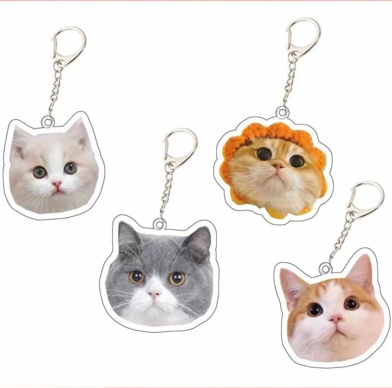 Custom Pet Photo Acrylic Keychains