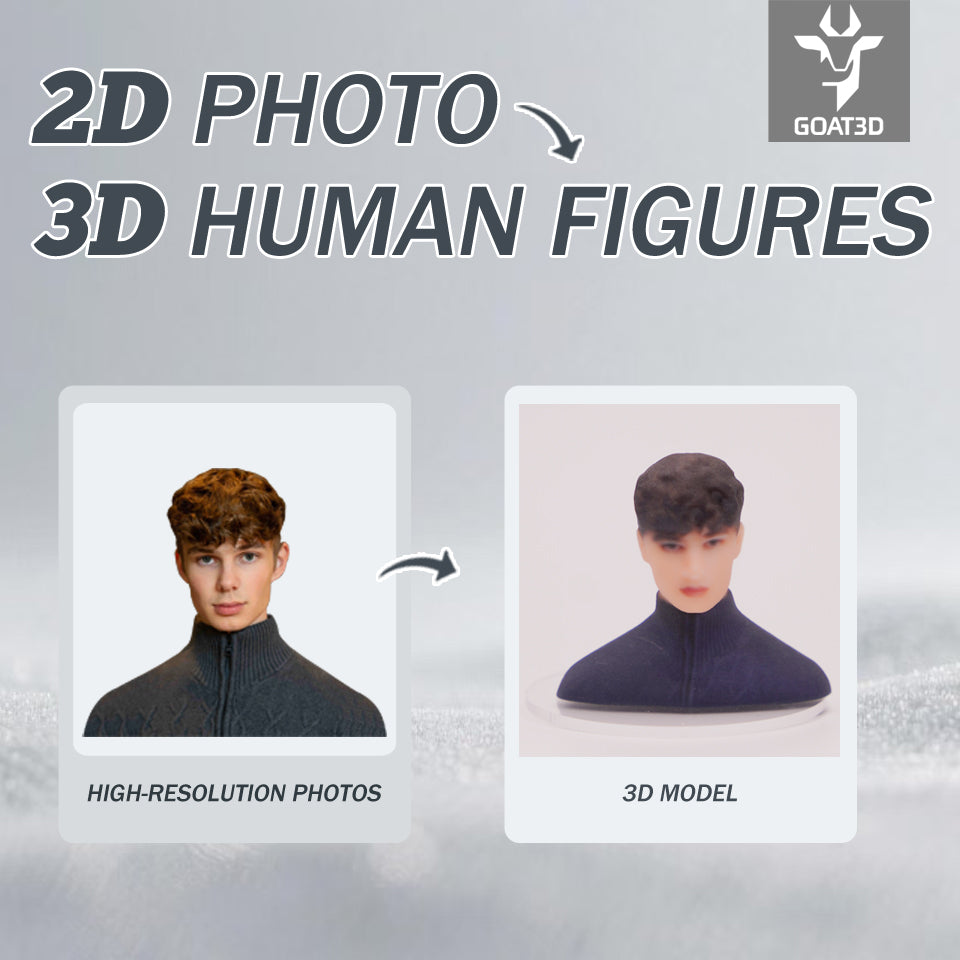 3D real human bust statue made from 2D photos
