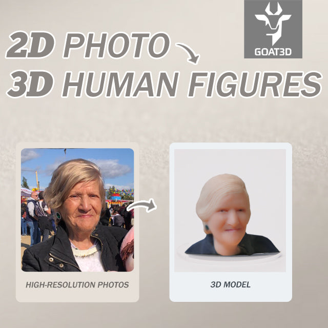 3D real human bust statue made from 2D photos