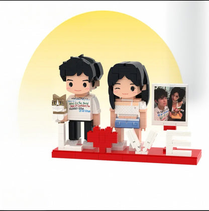 Custom Photo Brick Figurines - Handmade Keepsake Gift