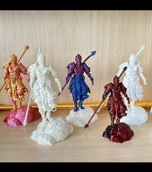 Yüksek Detaylı 3D Baskılı Kara Efsane: Wukong Figürü - Koleksiyoncu Sürümü 