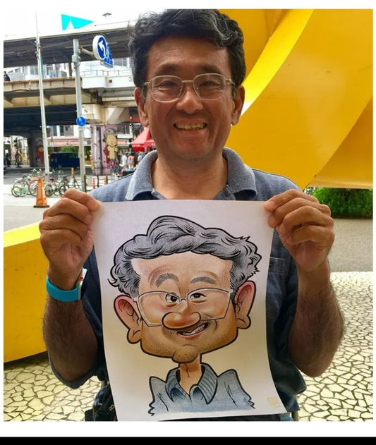 Custom Exaggerated Caricature Portraits - Hand-Drawn