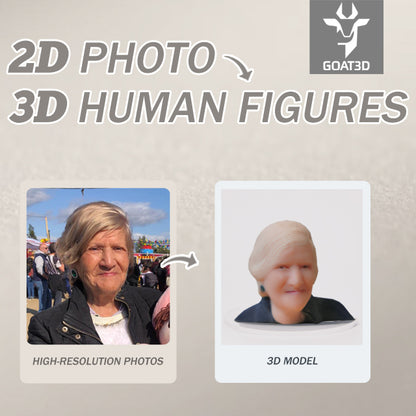 3D real human bust statue made from 2D photos