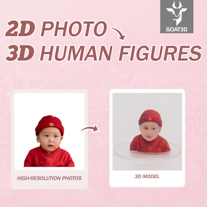 3D real human bust statue made from 2D photos